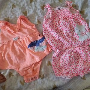 Carter's dress romper & short set